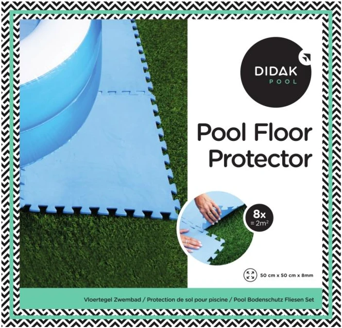 CARREAUX DE PLANCHER 8pc 50X50x0.8 Bleu