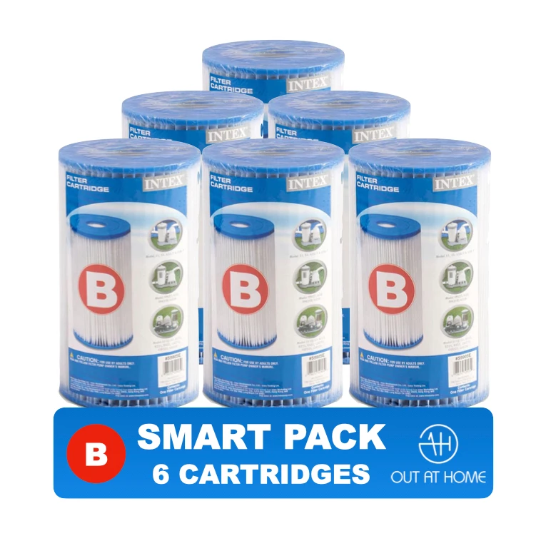 PACK SMART 6 Pc. Cartouche Filtrante Intex Type B